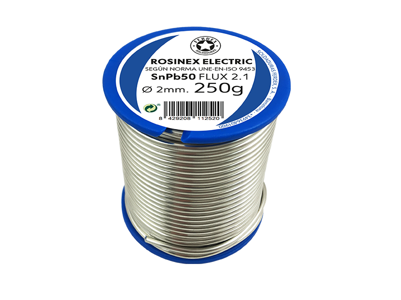 BLISTER ROSINEX ELECTRIC 1,5 mm. CARRETES ESTAÑO ROSINEX FLUX INCORPORADO